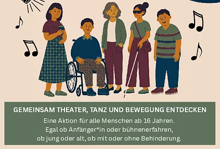 Plakat zu inklusivem Tanz-Theater-Workshop